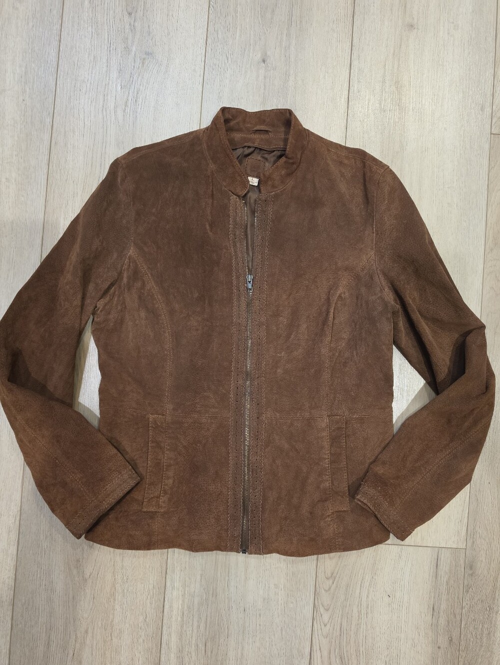 Wilsons Leather Brown Suede Jacket Large